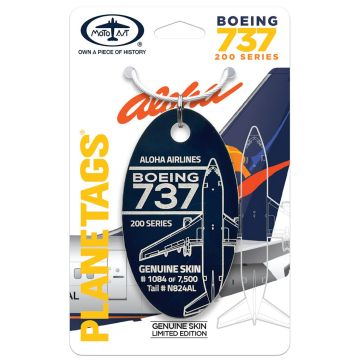 Aloha B737 - N824AL - PlaneTag - Blue
