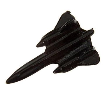 SR71 Blackbird Matt Black Pin Badge