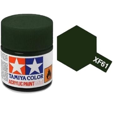 Tamiya XF-61 Dark Green Matt Acrylic Paint 10ml