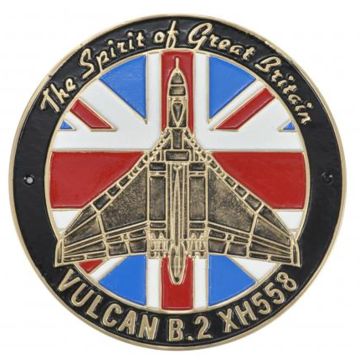 Vulcan B2 XH558 Embossed Tin Plaque