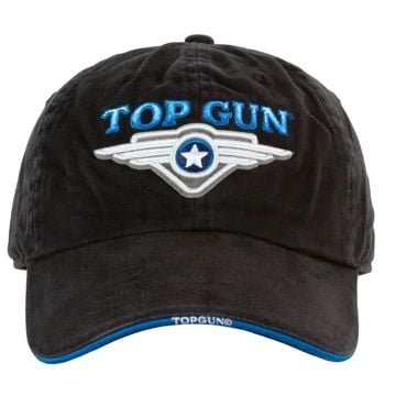 Top Gun Logo Unisex Relaxed Fit Baseball Cap in Black