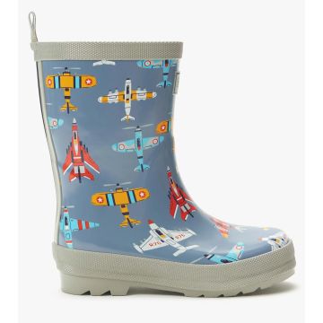 Airplanes Designer Shiny Wellies by Hatley