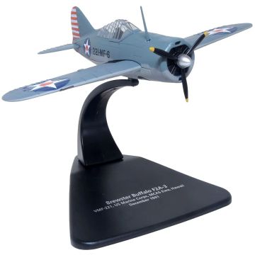 Brewster Buffalo F2A-3 VMF-221 US Marine Corps, Hawaii 1941 Diecast - 1/7