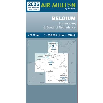Air Million Belgium 1:250,000 VFR Chart - 2026