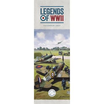 Legends Of WW2 Calendar SLIM 2027