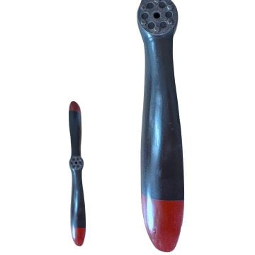 Wood Propeller with Dark Red Tips (27")