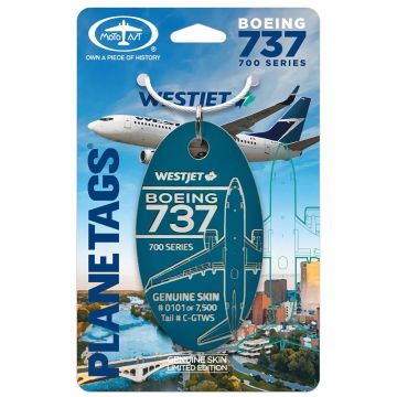 WestJet B737 - C-GTWS - PlaneTag - Teal