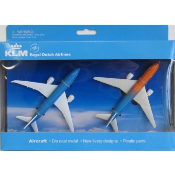 KLM 787 & 777 Orange Pride Dual Diecast Toy set