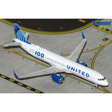 Gemini Jets United Airlines Airbus A321 Neo '100 Years' Livery Diecast - N44550 - 1/400