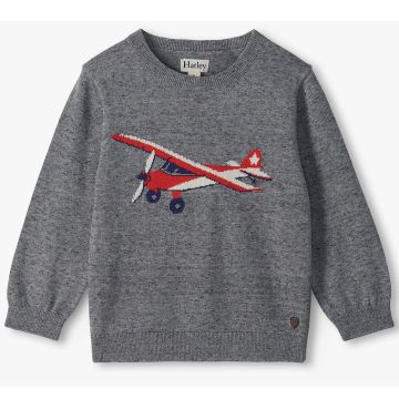 Toddlers Vintage Plane Crew Neck Sweater by Hatley