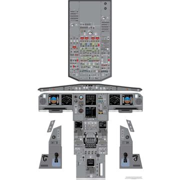 Airbus A340 Cockpit Training Poster