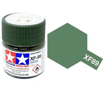Tamiya XF-89 Dark Green 2 Matt Acrylic Paint 10ml