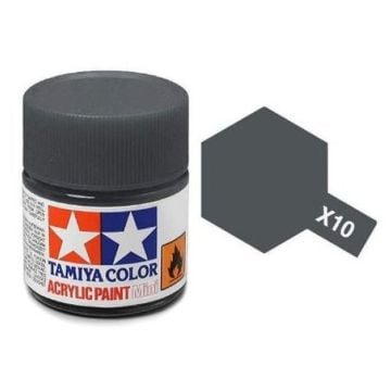 Tamiya X-10 Gun Metal Gloss Acrylic Paint 10ml
