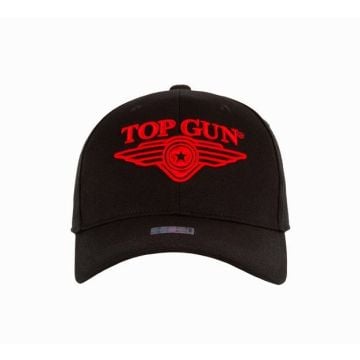 Top Gun 3D Logo Baseball Cap in Black/Red