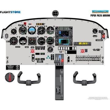 Piper PA-28 Arrow Cockpit Training Poster