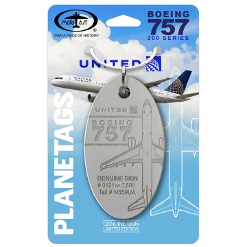 United Airlines B757 - N5559UA - PlaneTag - Grey