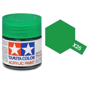 Tamiya X-25 Clear Green Gloss Acrylic Paint 10ml