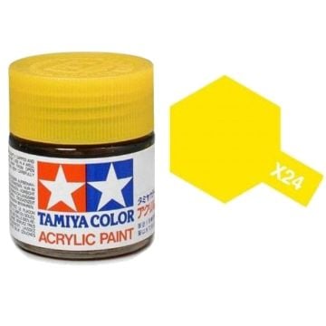 Tamiya X-24 Clear Yellow Gloss Acrylic Paint 10ml