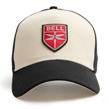 Red Canoe Bell Helicopter Mesh Back Baseball Cap - Two Tone