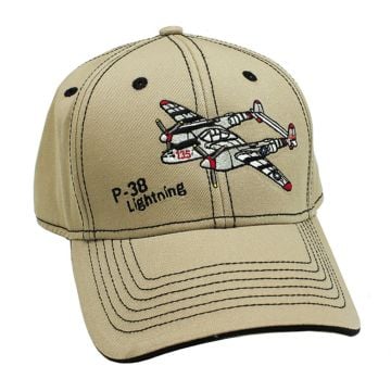P-38 Lightning Embroidered Baseball Cap