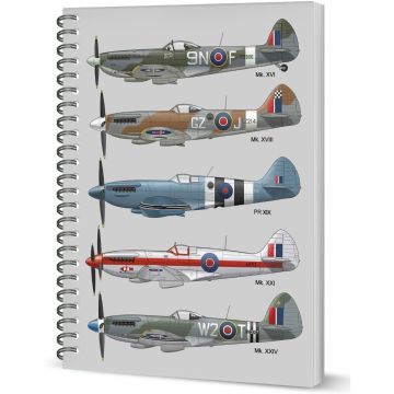Spitfire Montage Spiral Notebook