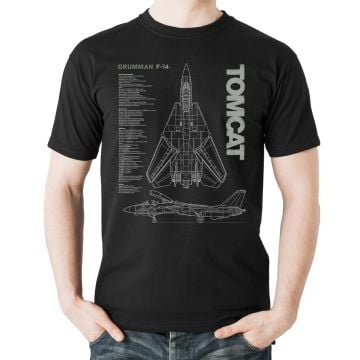 F-14 Tomcat Schematic T-Shirt