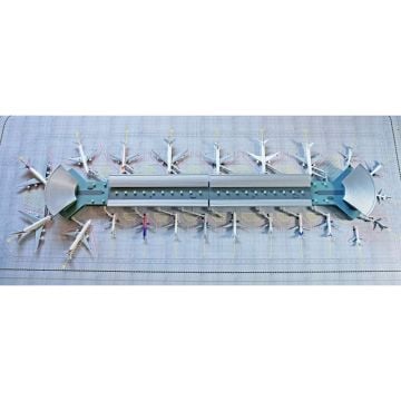Gemini Jets Deluxe Airport Terminal Rotunda for 22 Planes - Scale 1:400