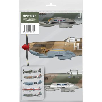 Spitfire Gift Wrap and Gift Tag Double Set