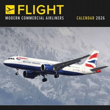 Flight Modern Commercial Airliners Calendar 2026