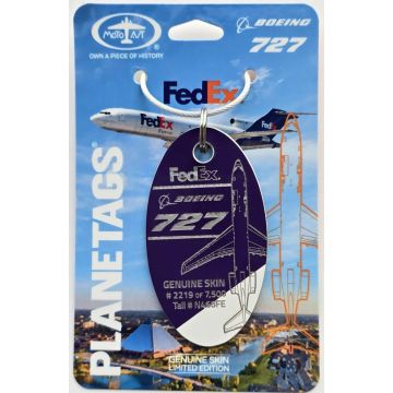 Fed-Ex B727 - N466FE - PlaneTag - Purple/White