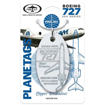 Pan-Am B727 - N385PA - PlaneTag - White
