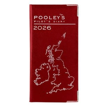 Pooleys Pilots Diary 2026 in Red