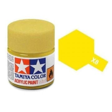 Tamiya X-8 Lemon Yellow Gloss Acrylic Paint 10ml