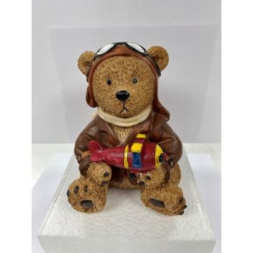 Pilot Bear Resin Money Box