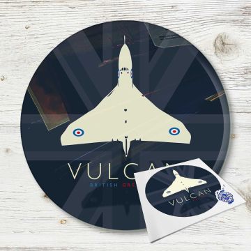 Vulcan (British Greatness) Glass Chopping Board