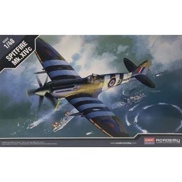 Academy Spitfire Mk XIVc Fighter Aircraft 1:48 Plastic Kit