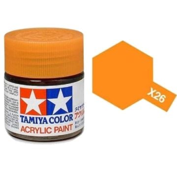 Tamiya X-26 Clear Orange Gloss Acrylic Paint 10ml