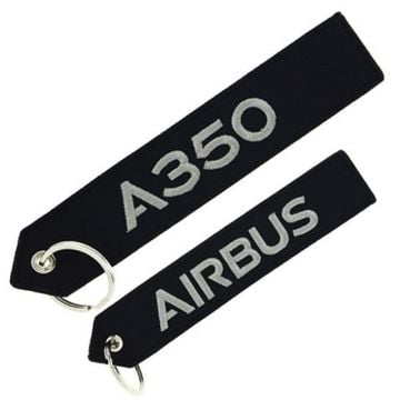 Airbus A350 Embroidered Keyring