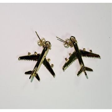 Airbus A380 Gold Plated Earrings