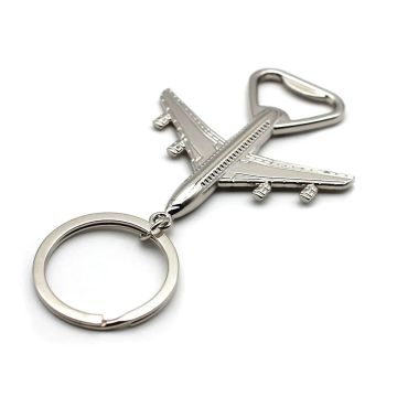 Aeroplane Metal Bottle Opener / Keyring
