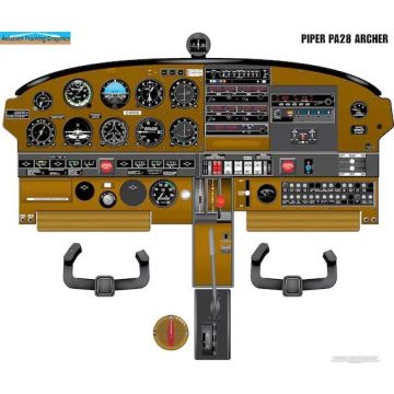 Piper PA-28 Archer Cockpit Training Poster