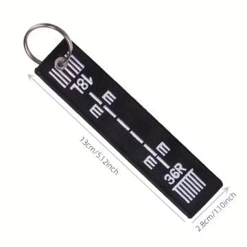 Runway 18L - 36R Embroidered Keyring