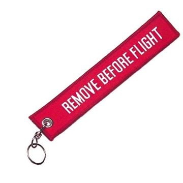 Remove Before Flight Embroidered Keyring