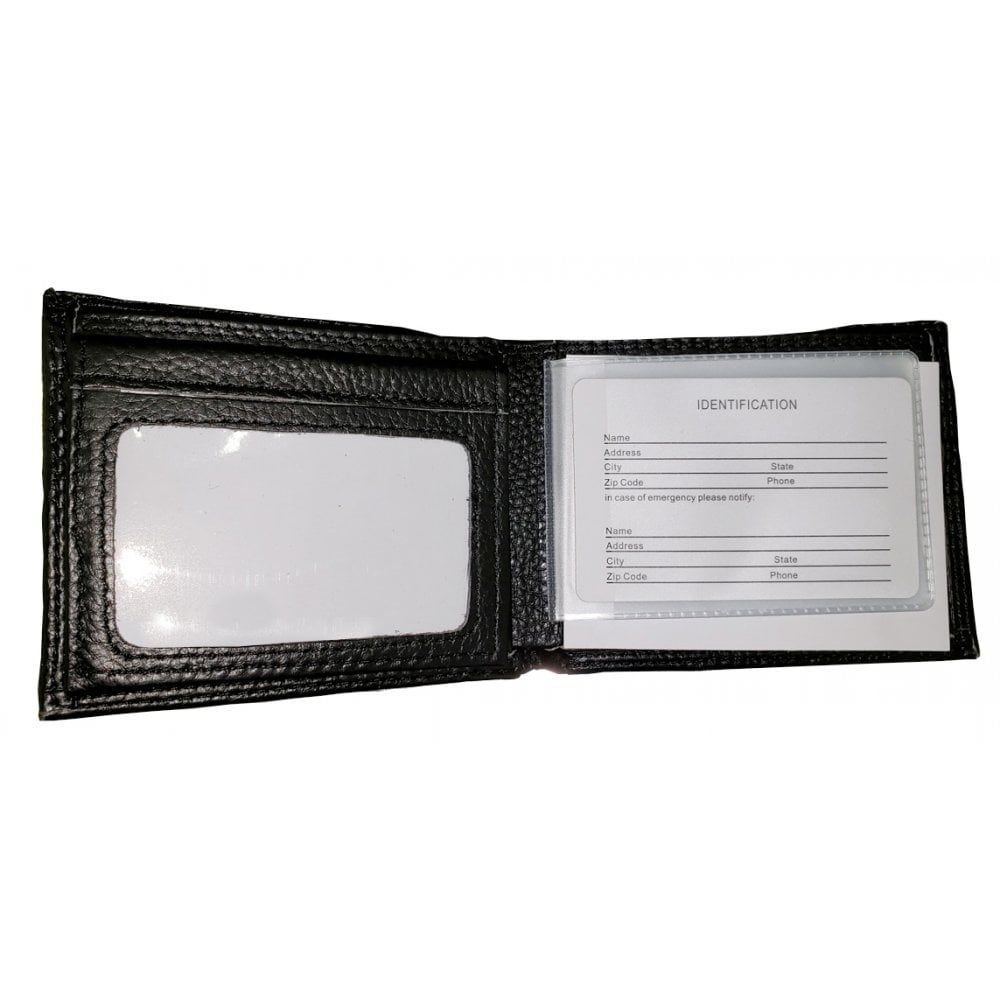Pilot Wings Medallion Black Leather Wallet
