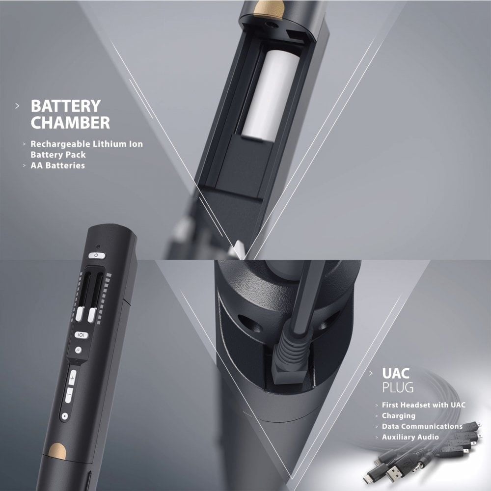 LightSpeed Delta Zulu Headset Bluetooth Twin Plugs