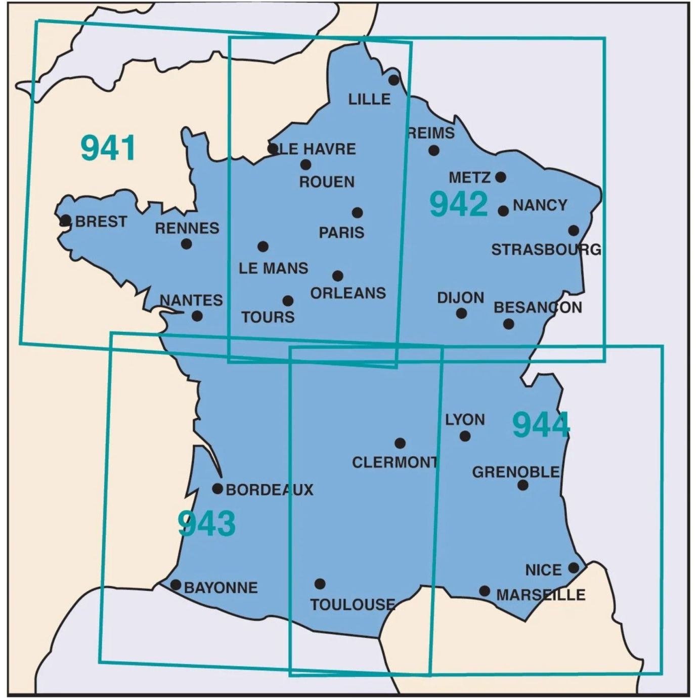 France IGN VFR 2024 aeronautical charts for all of France