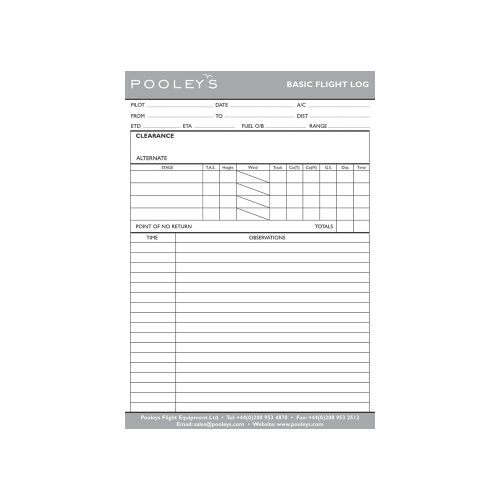 Pooleys A5 Basic Kneeboard Log Pad