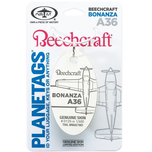 Planetags Beechcraft Bonanza A36 PlaneTag - N6678D White