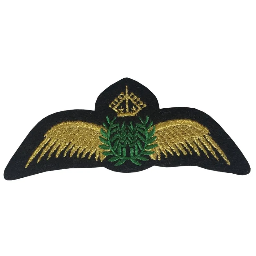 Embroidered Pilot Gold Wings Patch – Iron-On Aviation Aircraft Patch