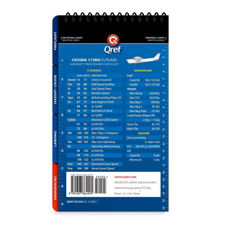Qref Cessna 172RG Cutlass 1980-85 Aircraft Checklist